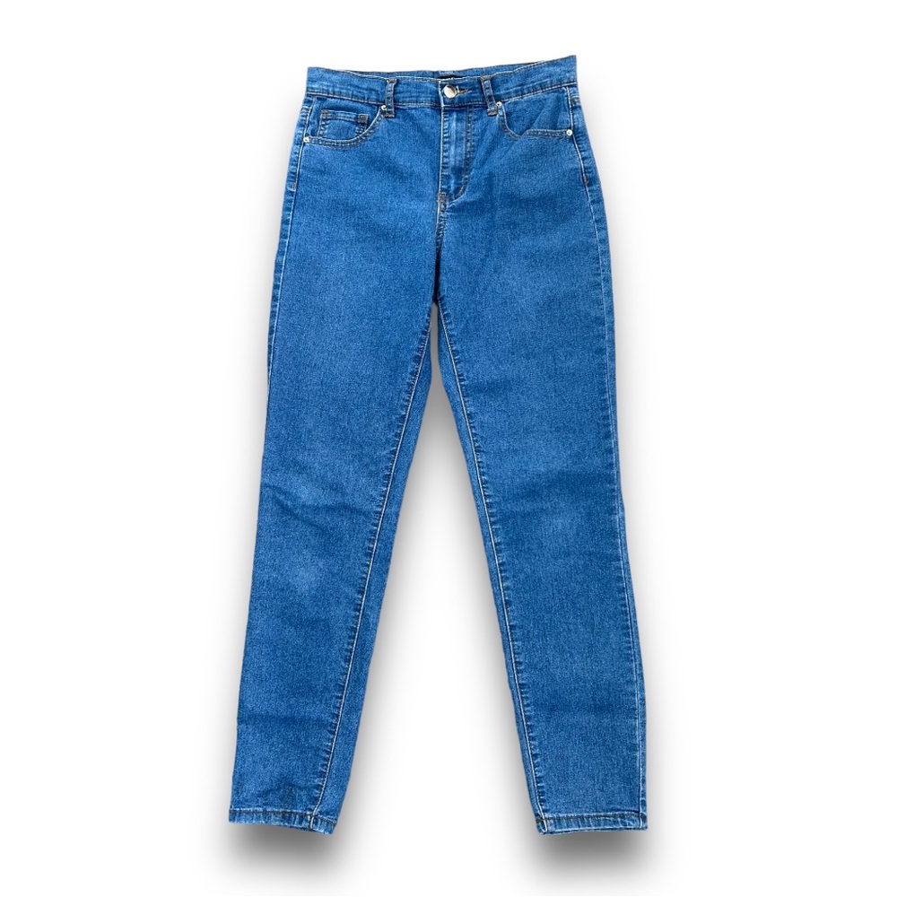 4/$20 Forever 21 High Rise Skinny Jeans Women Size 25 Medium Wash Stretch Denim - Picture 2 of 4